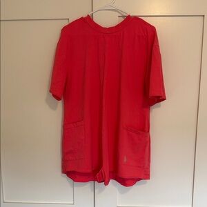 NEW: Free People Movement - Hot Shot Tee coral romper with pockets